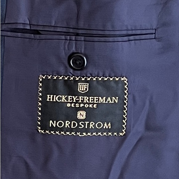 Hickey-Freeman Bespoke Blazer in Navy Size 46R Ing Loro Piana - Picture 5 of 12